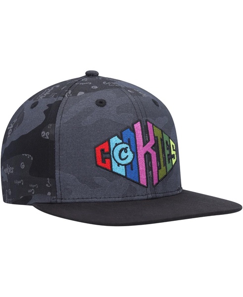 Men's Black, Camo Across the Board Snapback Hat