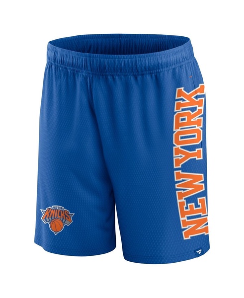 Men's Blue New York Knicks Post Up Mesh Shorts