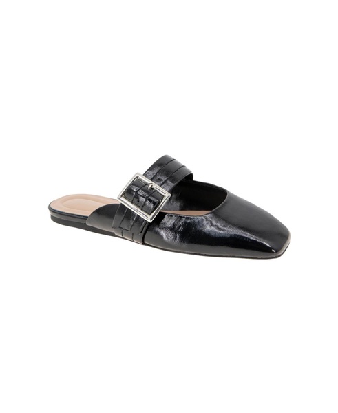 Women's Hope Square Toe Buckle Slide Flat Mules