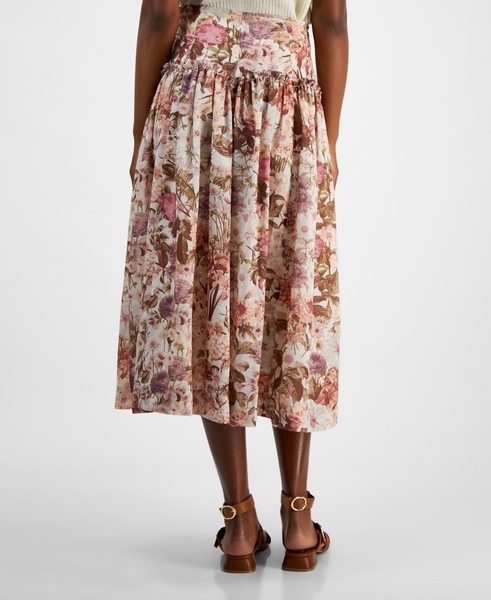 Women's Amoret Printed Side-Zip Midi Skirt