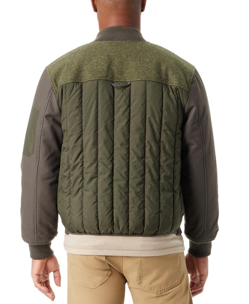 Men's Hero Mixed Media Zip-Front Bomber Jacket