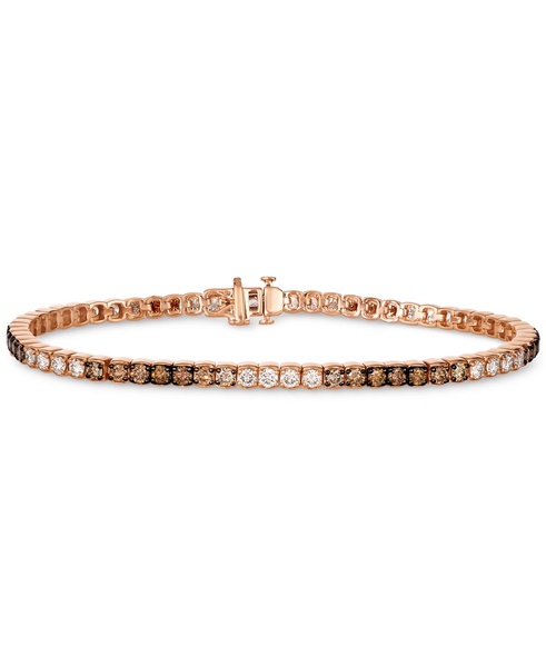 Ombré® Chocolate Ombré Diamond Tennis Bracelet (3-1/2 ct. t.w.) in 14k Rose Gold (Also Available in White Gold or Yellow Gold)