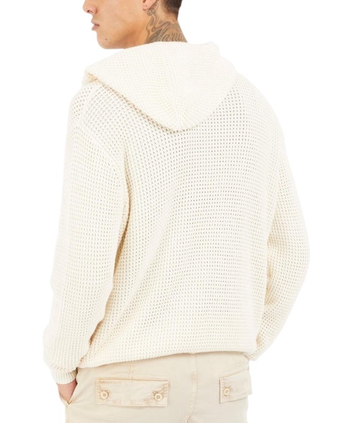 Men's Derik Textured Stitched Hooded Sweater 