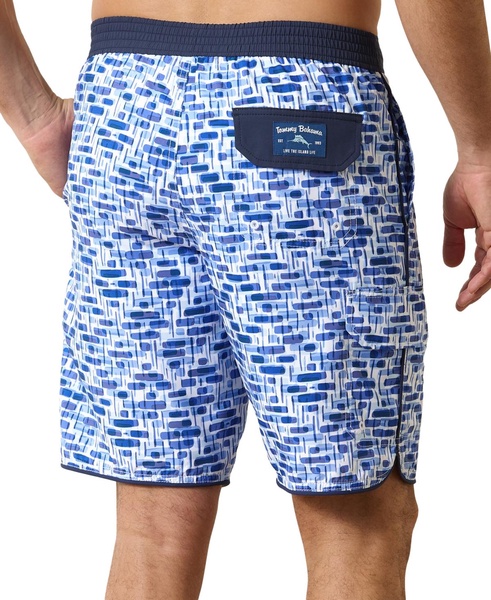 Men's Baja Printed Drawstring 9" Swim Trunks