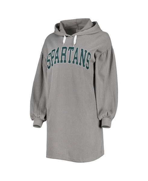 Women's Gray Michigan State Spartans Game Winner Vintage-like Wash Tri-Blend Dress