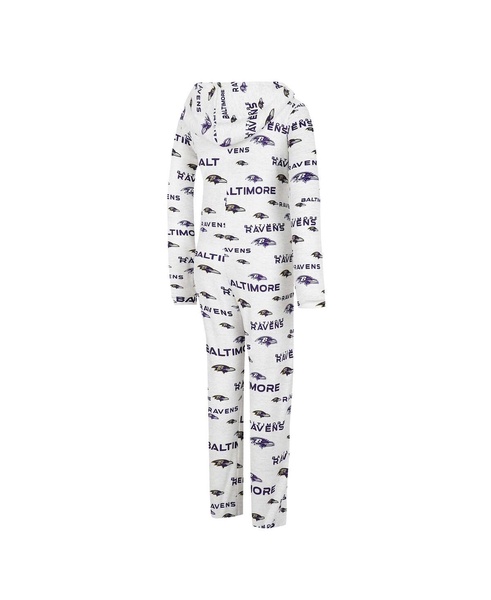 Women's Cream Baltimore Ravens Docket Hoodie Full-Zip Union Suit