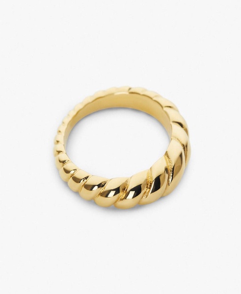 - Gold Twist Ring - Rope Slim