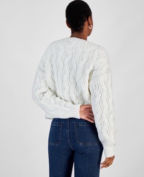 Women's Cable Knit Crewneck Sweater, Created for Macy's