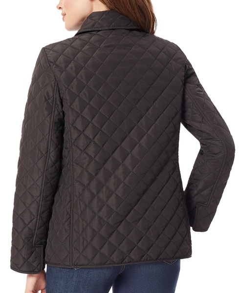 Women's Diamond-Quilted Button-Up Jacket