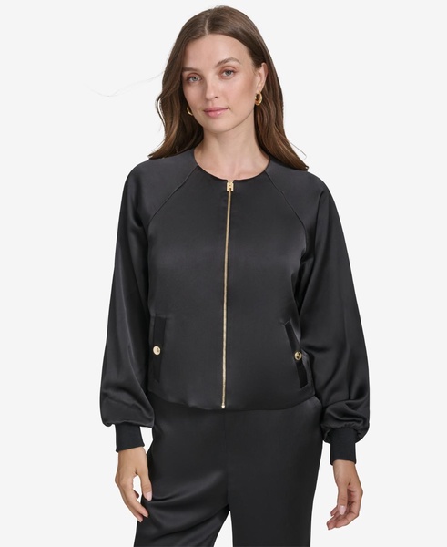 Women's Satin Bomber Jacket 