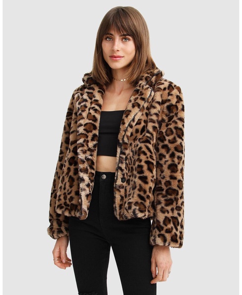 Women's Last Call Leopard Faux Fur Jacket