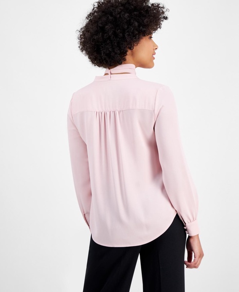 Women's Tie-Neck Long-Sleeve Blouse, Exclusively at Macy's