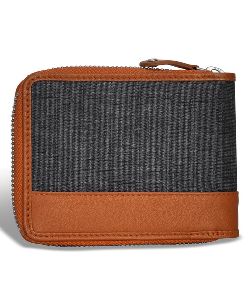 Men's Denim Collection Leather Zip Around Wallet