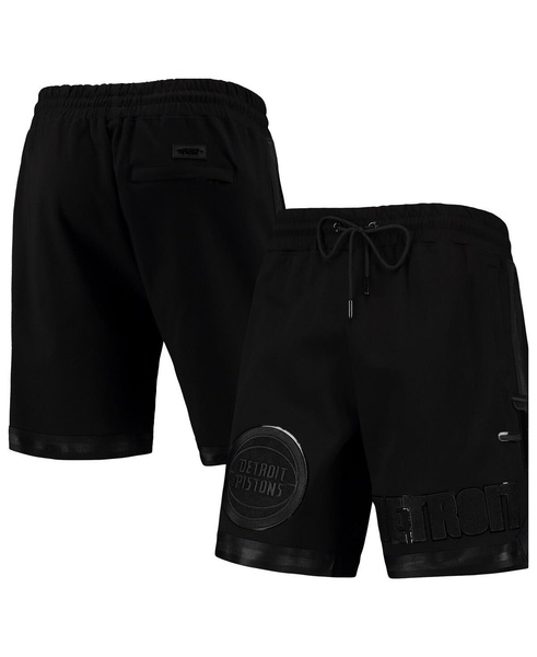 Men's Detroit Pistons Triple Black Gloss Shorts