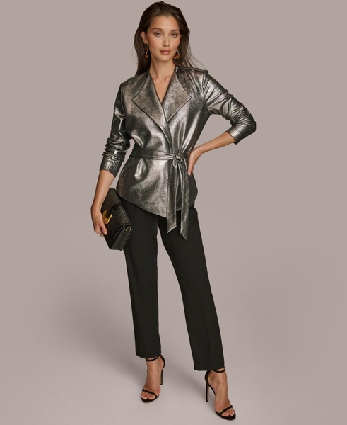 Donna Karan Women's Belted Metallic Jacket