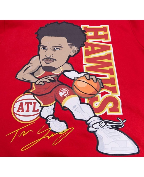 Men's Trae Young Red Atlanta Hawks Avatar Pullover Sweatshirt