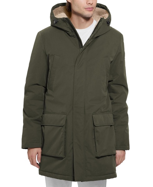 Men's Lawrence Sherpa Lined Three Quarter Parka Coat