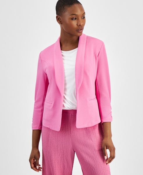 Petite 3/4-Sleeve Shawl-Collar Blazer, Created for Macy's