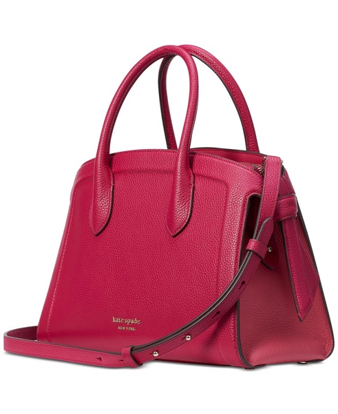 Knott Colorblocked Pebbled Leather Small Zip Top Satchel