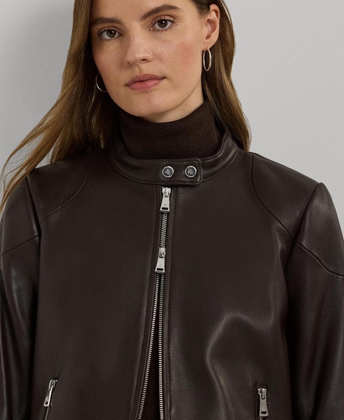 Women's Leather Moto Jacket