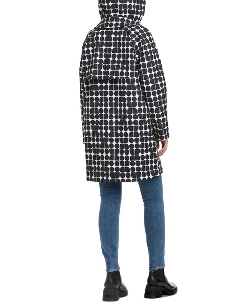 Women's Hooded Printed A-Line Raincoat