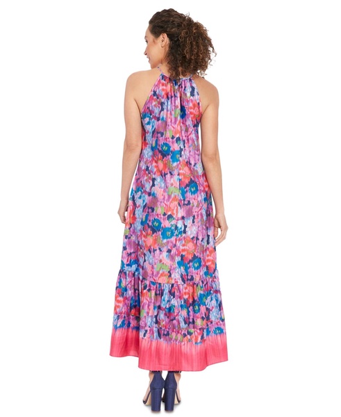 Petite Printed Halter-Neck Maxi Dress