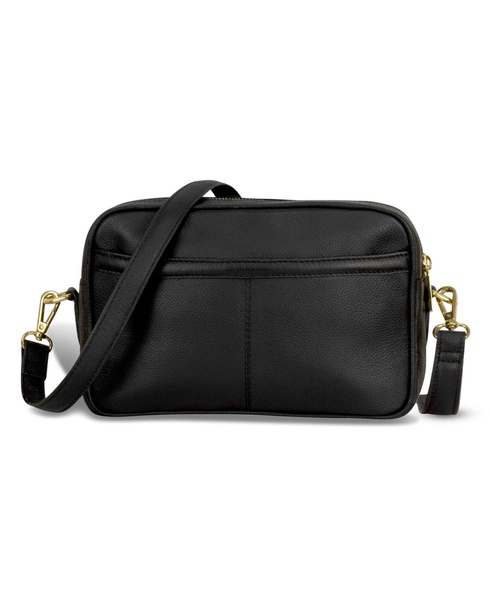 Leather Double-Zip Shoulder Bag