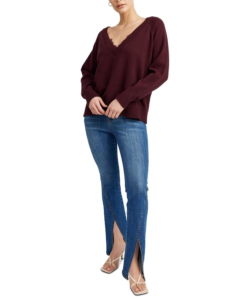 Women's V-Neck Long-Sleeve Sweater