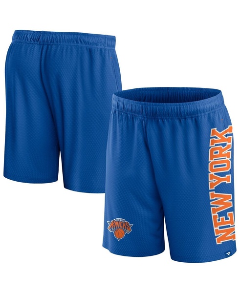 Men's Blue New York Knicks Post Up Mesh Shorts