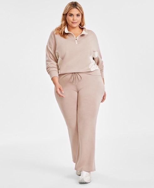 Trendy Plus Size Scuba Wide-Leg Pants, Created for Macy's