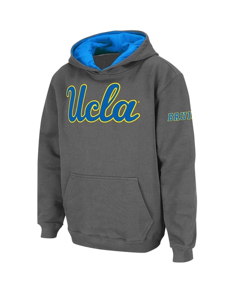 Big Boys and Girls Charcoal UCLA Bruins Big Logo Pullover Hoodie