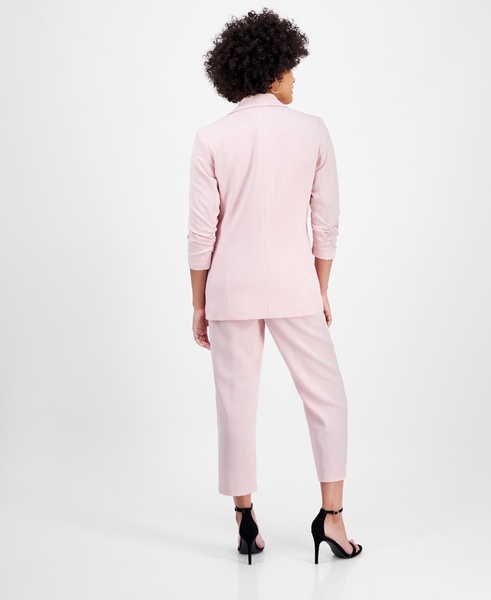 Women's Faux Double-Breasted Scrunch-Sleeve Blazer, Exclusively at Macy's