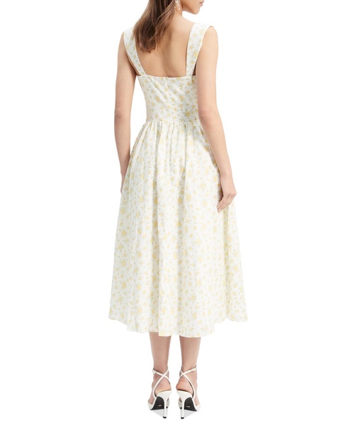 Women's Malea Floral-Print Lace-Trim A-Line Dress