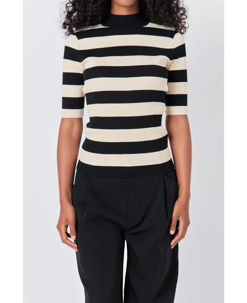 Women's Striped Knit Top