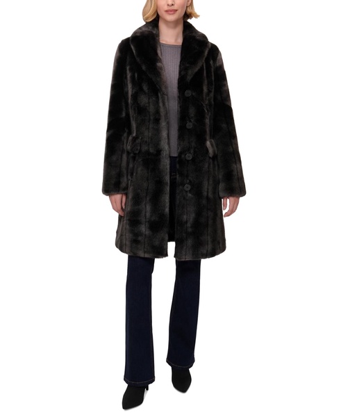 Women's Faux-Fur Single-Breasted Blazer Coat