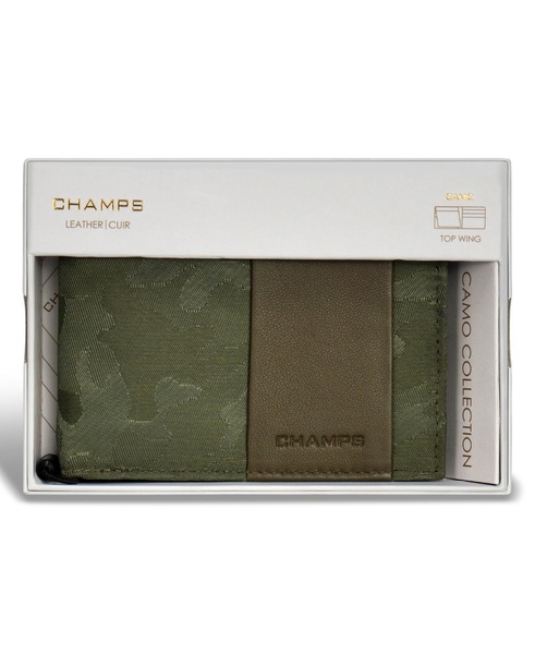 Men's Camo Collection Leather Top Wing Wallet