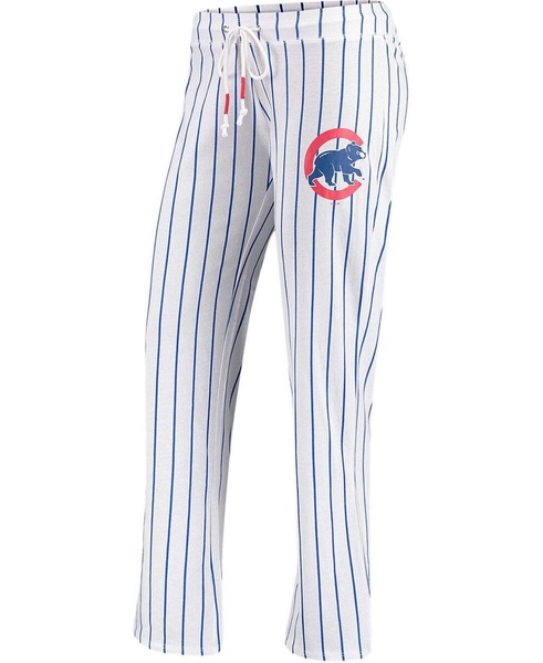 Women's White Chicago Cubs Vigor Pinstripe Sleep Pant