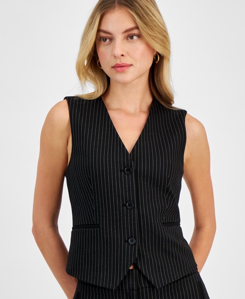 Women's Pinstriped Vest, Exclusively at Macy's