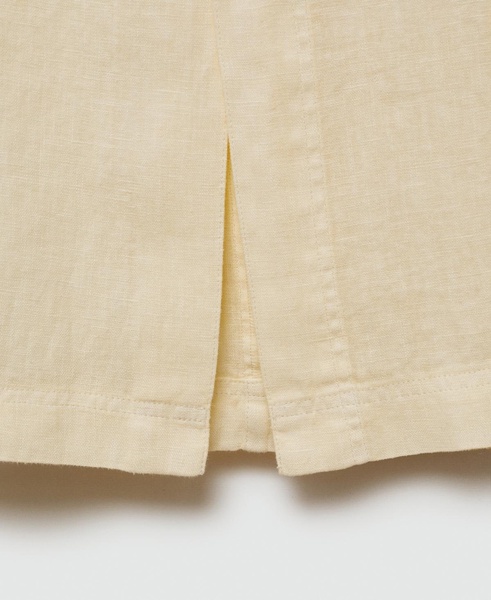 Women's Slit Detail Linen Skirt