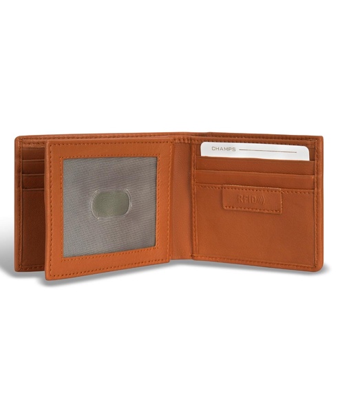 Men's Denim Collection Leather Center Wing Wallet