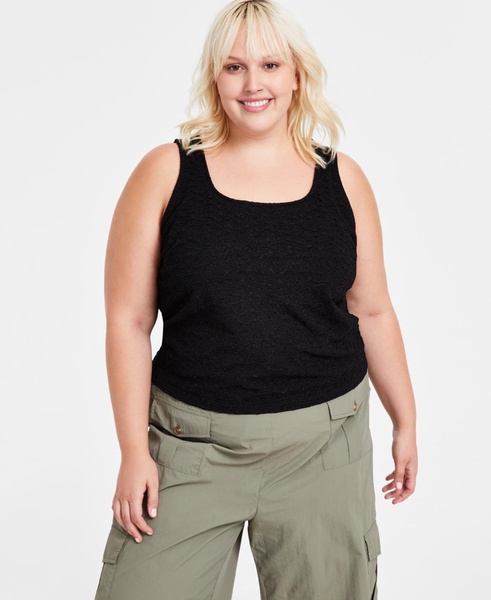 Trendy Plus Size Double Square-Neck Tank, Created for Macy's