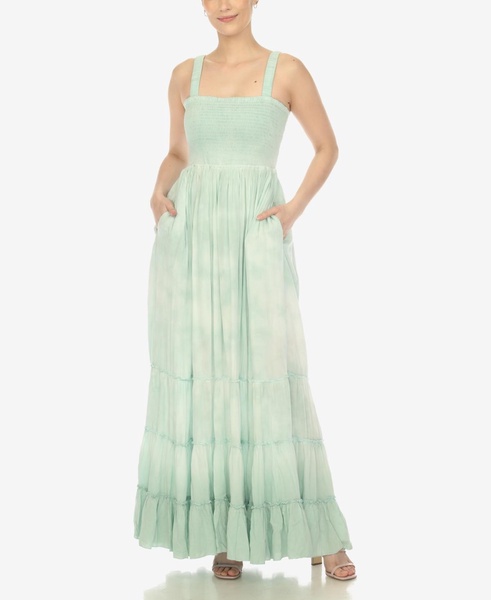 Women's Smocked Ruffle Maxi Dress