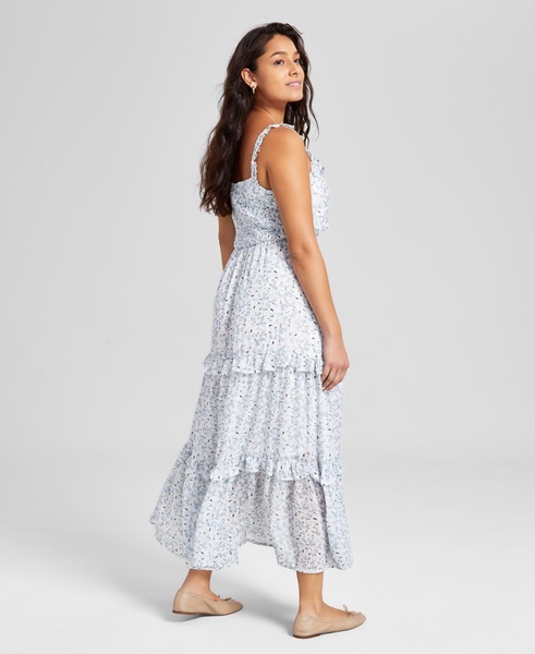 Women's Floral-Print Ruffled Tiered  Smocked-Waist Maxi Dress, Exclusively at Macy's