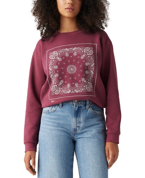 Women's Everyday Crewneck Graphic-Print Sweatshirt 