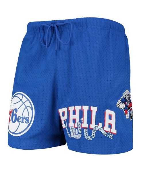 Men's Royal Philadelphia 76ers Mesh Capsule Shorts