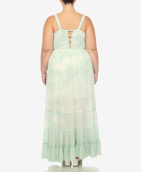 Plus Size Smocked Ruffle Maxi Dress