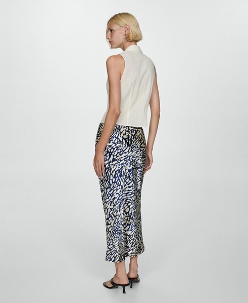 Women's Printed Satin Skirt