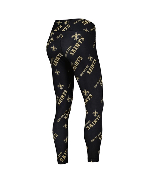 Women's Black New Orleans Saints Breakthrough Allover Print Leggings