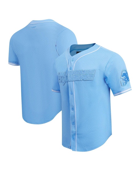 Men's Powder Blue Los Angeles Chargers Triple Tonal Mesh Button-Up Shirt