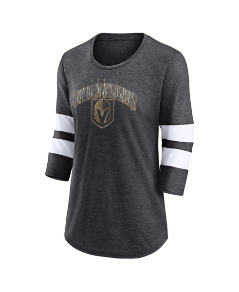 Men's Heather Charcoal Vegas Golden Knights Special Edition 2.0 Barn Burner 3/4 Sleeve T-shirt